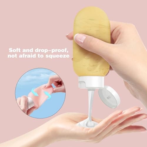 ojussa 16Pcs Travel Bottle Set for Toiletries Leak Proof Travel Bottles Travel Containers with Bag Squeezable Travel Accessories for Lotion Shampoo Conditioner Skincare — view 2