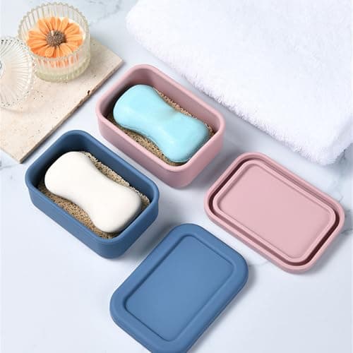 Travel-Friendly Silicone Soap Container with Drain, E S SIZE, E S SIZE — view 5