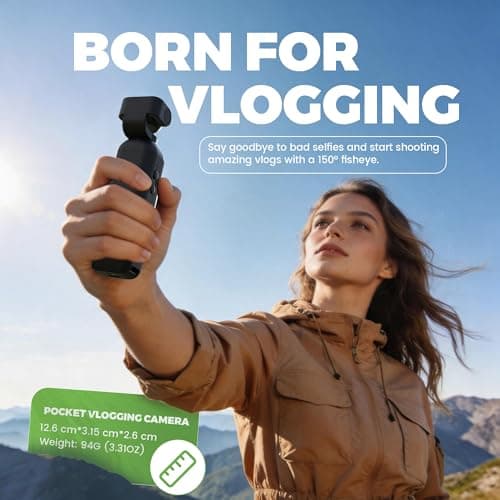 Kaysunlink 1080P Vlogging Camera with 270°Rotatable Lens, Handheld POV Pocket Camera with Touch Screen & WIFI, 5 Hours Power, One-button Recording Camcorder with 64GB Card for Daily Use, Travel, Black — view 4