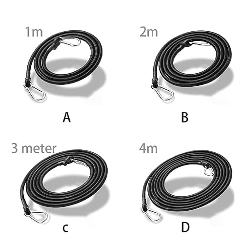 QOKLIYUI Affordable Bungee Cords And Fixings - Safe And Heavy Duty Multifunctional Rubber Bungee Cords With Hooks Luggage Straps, black, 1 m — view 3