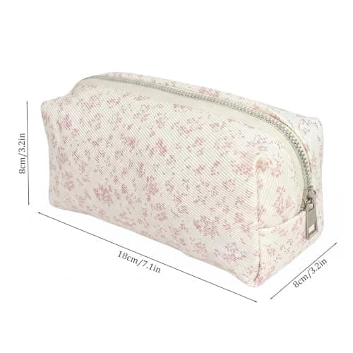 Makeup Pouch, Cute Pencil Case, Large-Capacity Floral Cosmetic Bags for Women Girls, Multi-use Storage Pouch for School & Travel, Style1.. — view 4