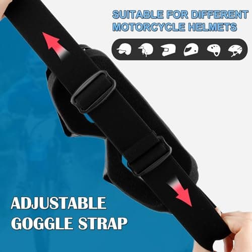 XITUADDA Dirt Bike Goggles with Neck Gaiter for Men Women Youth, Motorcycle Riding Motocross ATV Ski Goggles — view 3