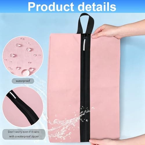 Shoe Bags for Travel with Zipper, Shoe Organiser for Trainers, Gym — view 3