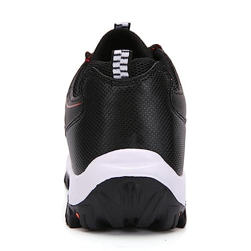 JiuQing Men's Hiking Shoes Low Rise Outdoor Travel Shoes Lightweight Casual Camping Walking Sneakers,Black,7 UK — view 2