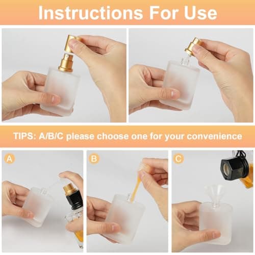 LOPHE Perfume Atomiser Refillable, Mini Perfume Refill Bottles, Empty Clear Glass Perfume Atomiser Spray Bottles, Portable Atomiser with Fine Mist for Daily Business Trips, 30 ml 2 Pcs — view 3