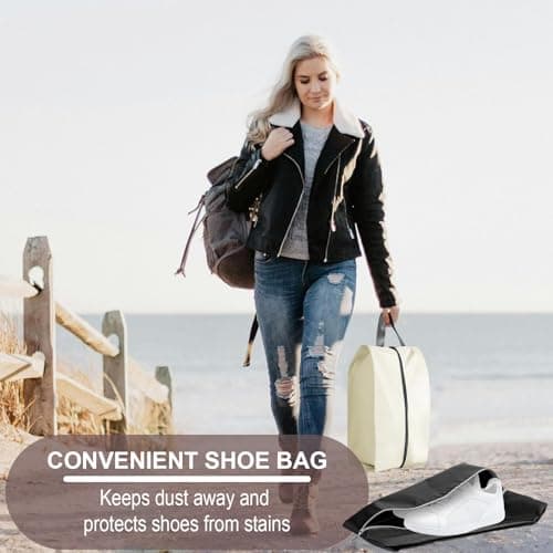 Shoe Bags for Travel, Shoe Bag, 6 Pcs Shoe Bags for Storage, Waterproof Dust Proof Shoe Storage Bags for Football Boots, Golf Shoes, Durable Shoe Travel Bag for Travel and Daily Use — view 6