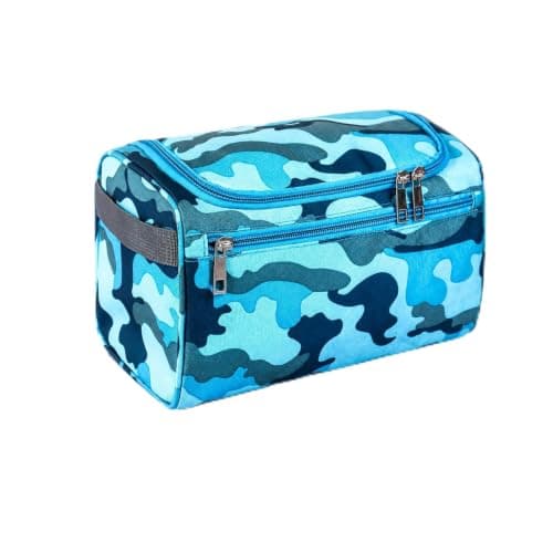 Boys Wash Bag with Camouflage Design Waterproof Travel Toiletry Hanging