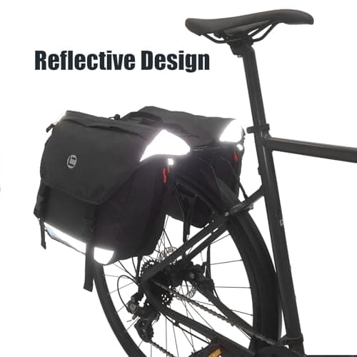 HOMPER Bike Double Pannier Bag 35L Large Capacity with Reflective Stripe — view 6