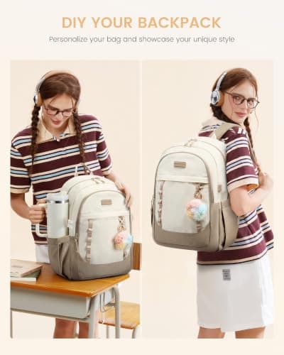 LOVEVOOK Laptop Backpack Womens School Bag for Girls Lightweight Rucksack — view 2