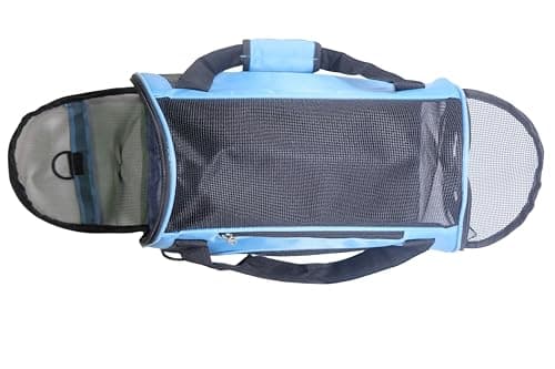 Tecageaon Pet Carrier - Airline Approved Cat & Dog Carrier for Medium & Small Cats, Puppies & Kittens - Blue — view 5