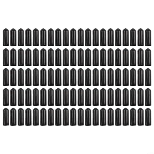 100PCS Outdoor Ground Nail Protective Covers for Tent Pegs & Stakes – PVC Rubber Sheath, 26mm x 8mm, Black – Compatible with Camping, Hiking, and Festival Use — view 5