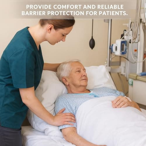 Disposable Pillow Case Non Woven Pillow Covers Pillow Sheets for Medical Travel Hotel Bedroom Home Bedding Portable Supplies 70 x 48 CM (DP-404-A (20 Pack)) — view 5
