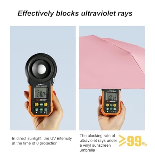 Mini Folding Umbrella with Capsule Case, 6 Ribs Sturdy Travel Small Umbrella with UPF50+ Protection, Lightweight Portable Compact Umbrella Waterproof Pocket Umbrella for Women Men Children (Black) — view 6