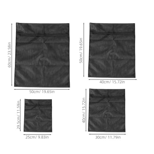 WOONEKY Mesh Laundry Bags Set Zipper Laundry Bags for Washing Machine Reusable Garment Bags for Delicates Underwear Socks and Small Items Large Medium Small and Extra sizes — view 2