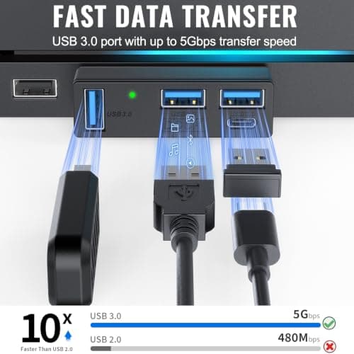 4 Port 3.0 USB Hub for PS5 Pro/PS5 Slim/Steam Machine/PC Expansion Adapter — view 6