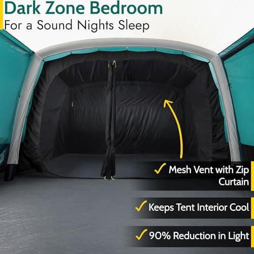 Trail Luxton 5 Man Inflatable Air Tent, L515cm x W330cm x H200cm — view 3