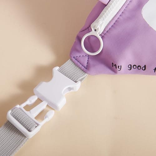 SUNVENO Baby Fanny Pack Waist Bag for Kids Boys Girls Great Gift for Toddlers in Kindergarten （Purple Deer） — view 6