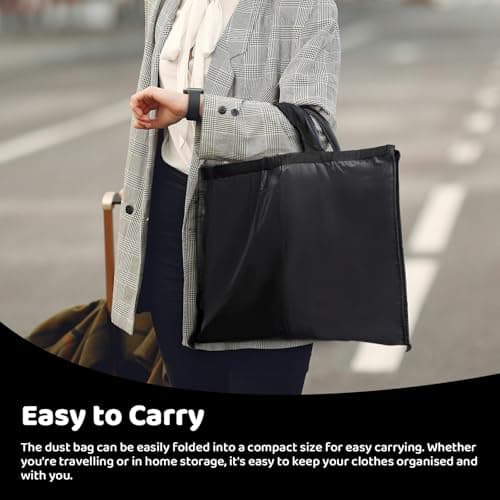 180 x 60cm Long Dress Bag Cover, Travel Dustproof Garment Bag Foldable — view 5
