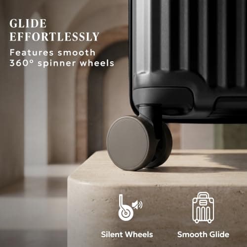 LUGG AirGlide 24 Inch Lightweight Travel Suitcase - Hard Shell Polycarbonate Protection, TSA Approved Lock, Scratch & Water Resistant, Smooth 360° Spinner Wheels & Detachable Interior (66x45.5x27cm) — view 4