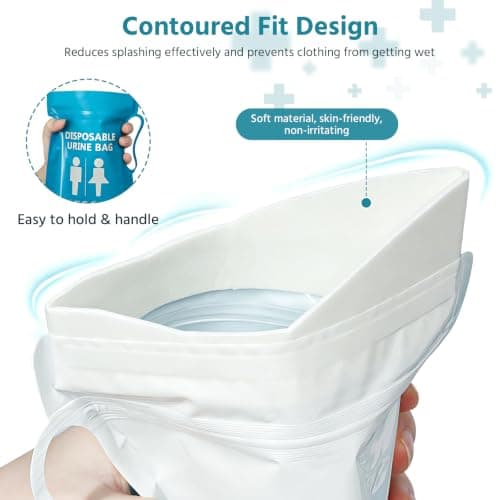 Newthinking Disposable Urine Bags, 850ML Emergency Camping Pee Bags Unisex — view 5
