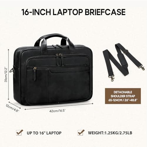 RAINSMORE Messenger Bags for Men 16 Inch Waterproof Laptop Bag — view 4