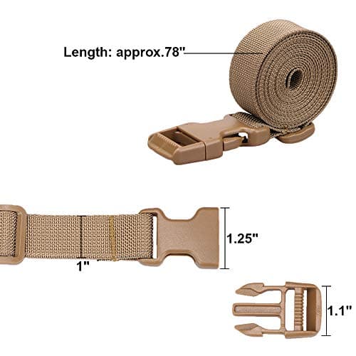 Magarrow Luggage Straps Adjustable Travel Accessories Suitcase Travel Buckle Belt Non-Slip Packing Belt (Brown- 4pcs) — view 2
