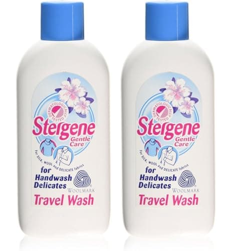 Stergene Care Travel Wash for Handwash Delicates - Laundry Detergent Liquid for Clothes 2 Pack + Cheeroo Magnet