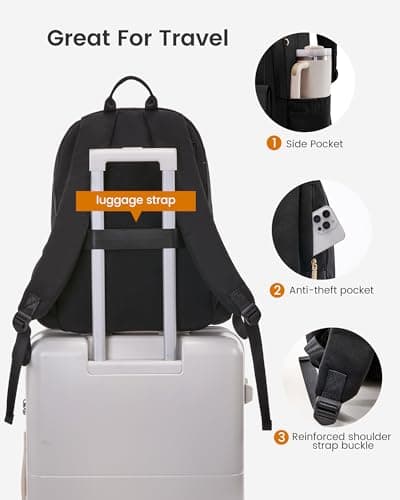 LOVEVOOK Rucksack Backpack Bags Womens, 15.6 Inch Laptop Work Backpacks — view 4