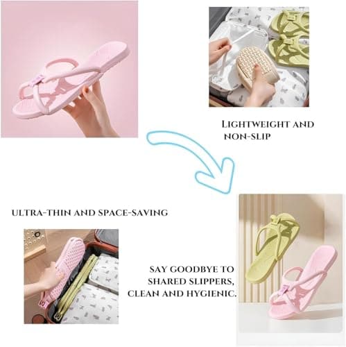 ZBH1985 Detachable Travel Slippers - Packable Unisex Slides for Hotel, Gym & Beach | Non-Slip, Quick-Dry Waterproof Shower Shoes — view 2