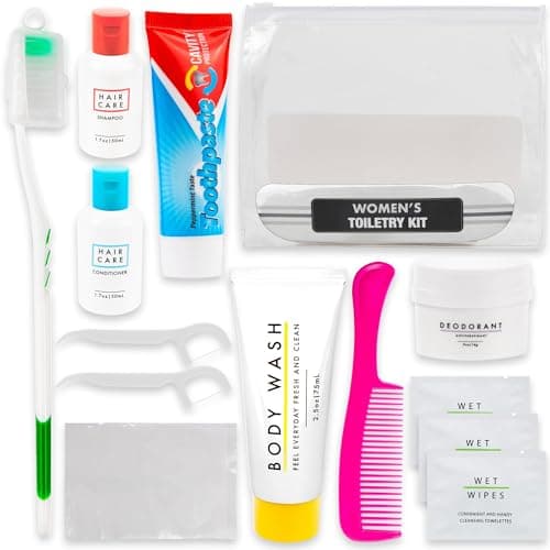 Trailmaker Adult Hygiene Kits, 13-Piece Homeless Care Package Supplies, Personal Care Essentials for Men and Women, TSA approved, Women's Kit, Travel Kit — view 2
