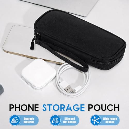 Anihet Electronics Accessories Organiser, Waterproof Travel Cable Bag Portable Essentials Organizer for Charging Cable, Flash Drive, Power Bank, USB(Black) — view 4