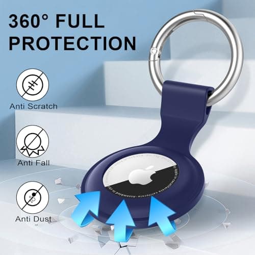 [5-Pack] for Air Tag Holder - Silicone Case for Air Tag Keyring for Keys, Bags, Luggage, Pet Collars - Anti-Lost and Scratch-Resistant Design for Apple Air Tags 2021 (Pack B) — view 6