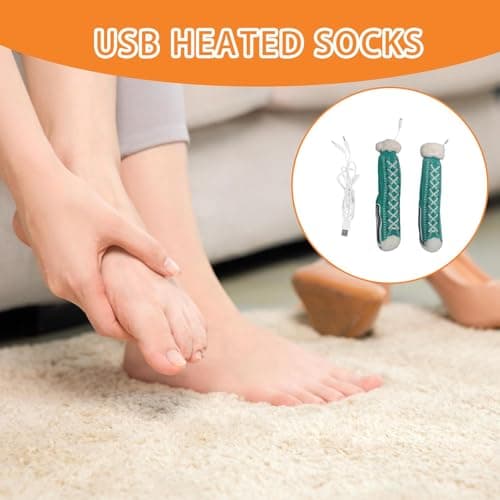 Heated Socks Rechargeable Winter Warming Camping Foot Warmers — view 3