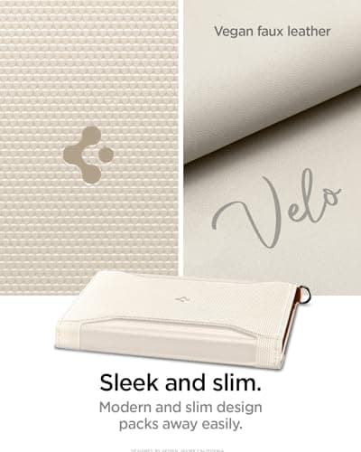 Spigen Passport Card Cover Holder Passport Wallet Travel Documents Organizer Protector Passport Holder Travel Accessories with RFID Blocking Technology SIM Card Pin Included - Dune Beige — view 6