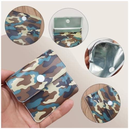 Pocket Ashtray – Portable Cigarette Ash Pouch, Heat-Resistant Travel Ashtray, Reusable & Odor-Blocking Smoking Accessory (Blue Camo) — view 5