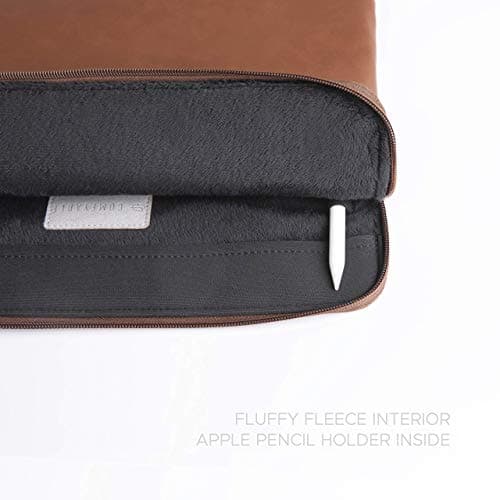 Comfyable Tablet Sleeve Compatible with iPad Air 11" M4 2026, iPad Pro 11 Inch M5 & Smart/Magic Keyboard with Pencil Holder-PU Leather Bag Water-Resistant Slim Case - Brown — view 2