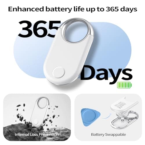 Air Tracker Tags Bluetooth Item Finder 2 Pack, Smart Tags Compatible with Apple Find My APP (iOS Only), 100dB Beep, Replaceable Battery, Item Finder and Locator for Keys/Luggage/Bags/Wallets etc. — view 5