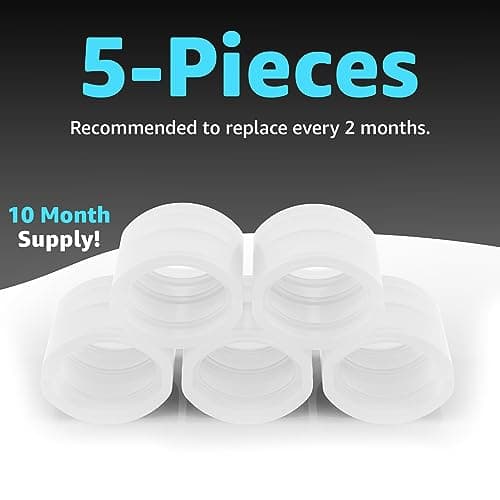 Jmoe USA Replacement Silicone Mouthpieces Replacements for LifeStraw Go Water Filter Bottle | 5-Pack | BPA Free, Food-Grade, & Soft Silicone | Silicone Caps for LifeStraw Go Lid — view 4