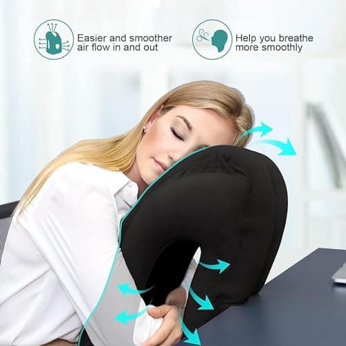 CarPlusStudio Travel Pillow - Portable Inflatable Travel Pillow for Airplane, Neck Pillow for Travel, Headrest Support for Plane, Train, Home Office — view 5