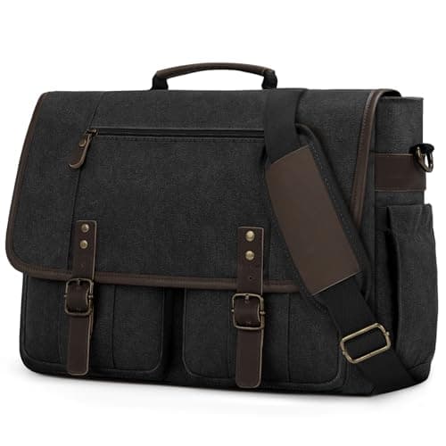 RAINSMORE Laptop Messenger Bag Multiple Pockets 17 Inch Satchel Briefcase