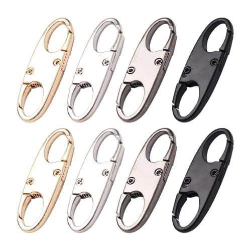 8PCS Mini Zipper Lock Clips, Anti-Theft Backpack Locks, Double-Opening Snap Hooks for Bags, Travel, Camping & Outdoor Sports