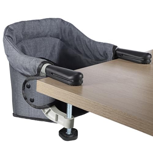 Toogel Hook-On High Chair, Foldable Portable Seat for 6-36 Months, Grey