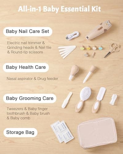 Lictin Baby Healthcare and Grooming Kit,26 in 1 Baby Nail File Electric Set — view 5