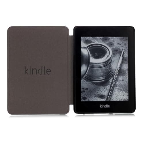 DayQiQiPu Case for Kindle Paperwhite (10th Generation, 2018 Released, Model: PQ94WIF) Ultra-Thin PU Leather eReader Case Multi View Angle Anti Shock And Drop Protection Cover - Orange — view 3