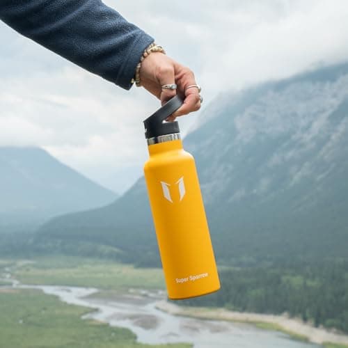 Super Sparrow Stainless Steel Water Bottle - 750ml - Vacuum Insulated Metal Water Bottle - Standard Mouth Flask - BPA Free - Straw Water Bottle for Gym, Travel, Sports — view 5