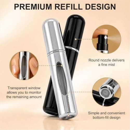 luxwo 5PCS 5ml Perfume Travel Bottles, Perfume Atomiser, Refillable Spray — view 4