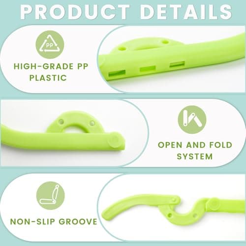 GOWTX 12 Pack Foldable Travel Hangers, Anti-Slip Coat Hanger with 4 Clips — view 4