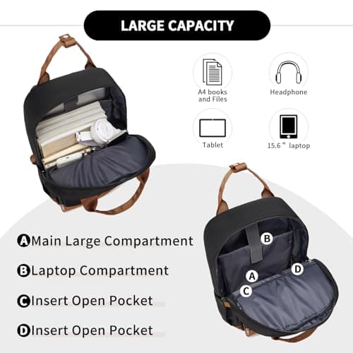 Kono Laptop Backpack Womens School Bags for Girls Lightweight Rucksack — view 4