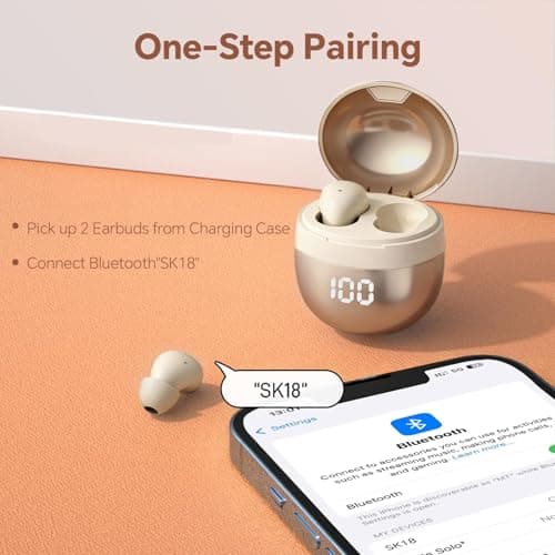 Invisible Mini Small Earbuds Wireless Hidden Earphones for Small Ears — view 6