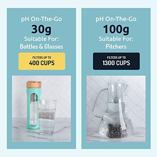 Invigorated Water pH On-The-Go Portable Alkaline Water Filter - Alkaline Water Pouch for Water Bottle Filter - High pH Water Filter Bag for Pure Drinking Water - 98 litres /26 Gallons (3-Pack) — view 6